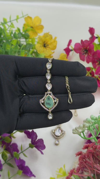 Shital Victorian Moissanite Mang Tika