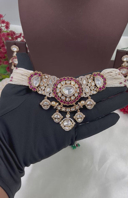 Myra Moissanite Kundan Choker