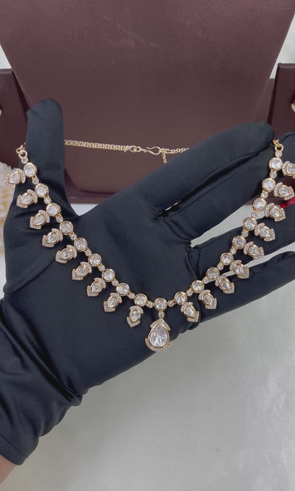 Eterna Moissanite Kundan Necklace