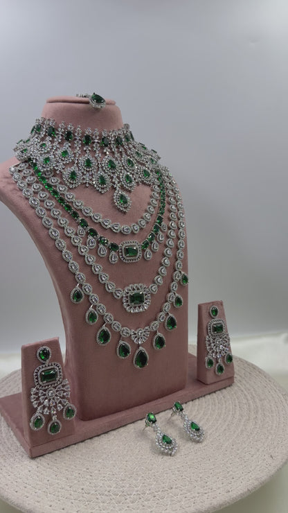 Tina Premium American Diamond Combo Set