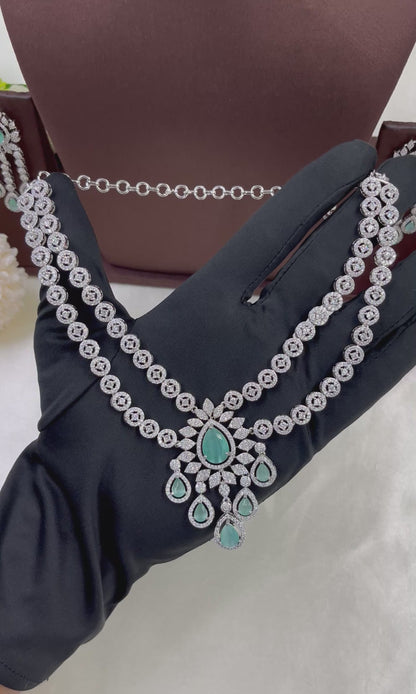 Diva Floral Drop Necklace Set