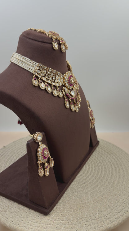 Shivangi Moissanite Choker Necklace Set