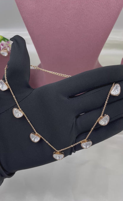 Tiara Moissanite Chain Necklace