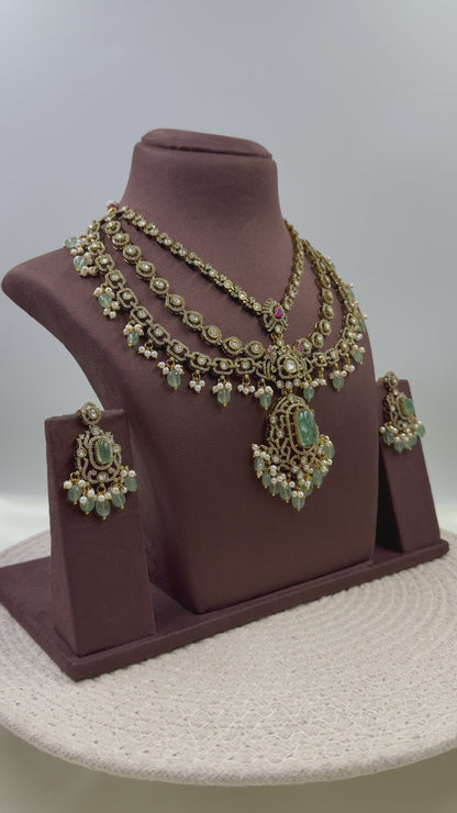 Vishakha Victorian Three Layer Necklace