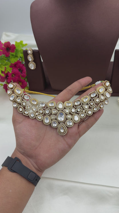 Rohini Premium Jaipuri Kundan Choker Set