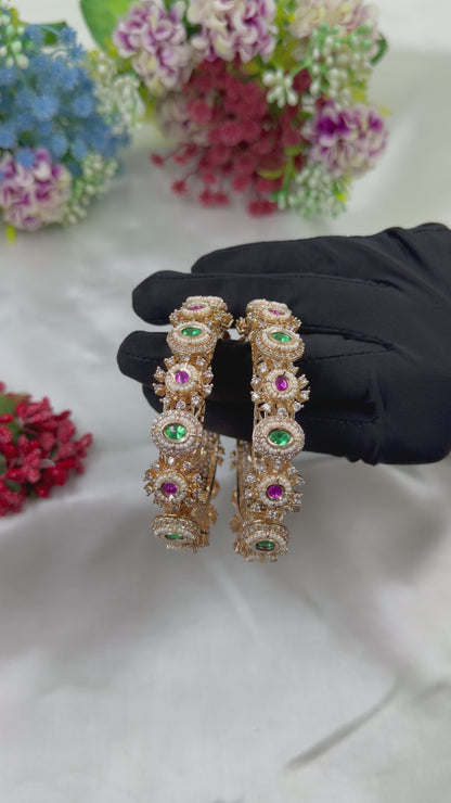 Arohi Moissanite Bangles (Openable)