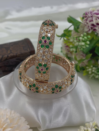 Mehira Vriksha Moissanite Bangles