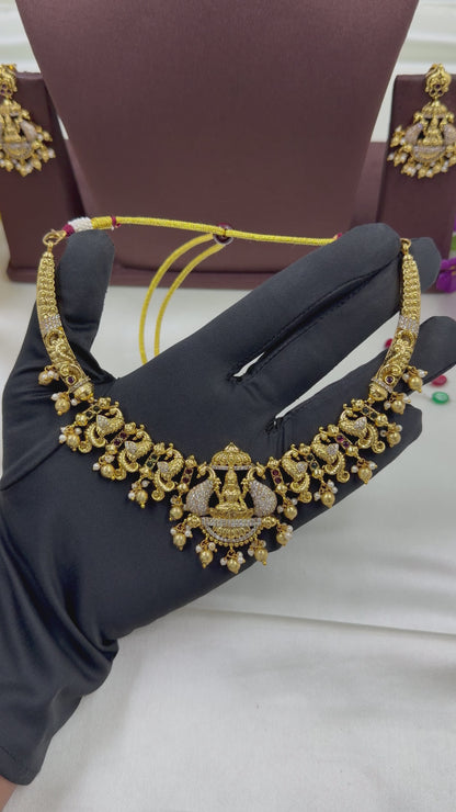 Pooja South Temple Necklace Set