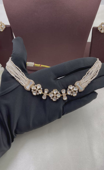 Vada Moissanite Choker Necklace