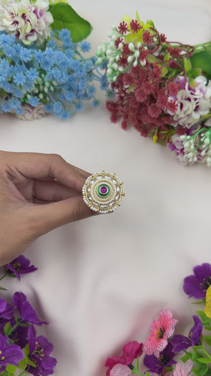 Rimjhim Traditional Ring (Adjustable)