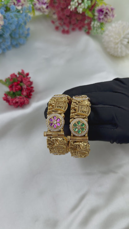 Gitanjali Heritage Temple Bangles (Openable)