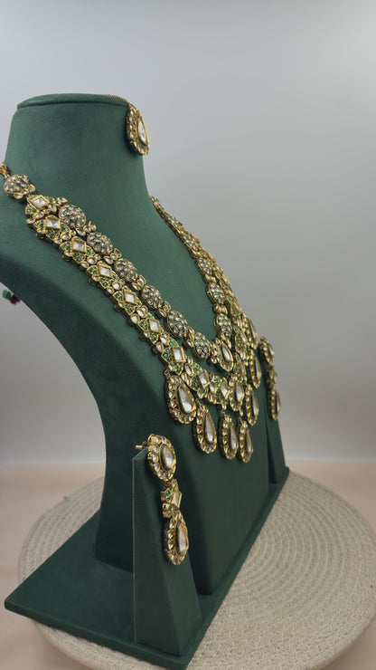 Vasundhara Polki Bridal Long Necklace Set
