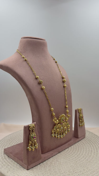 Trupti Traditional Temple Long Necklace Set