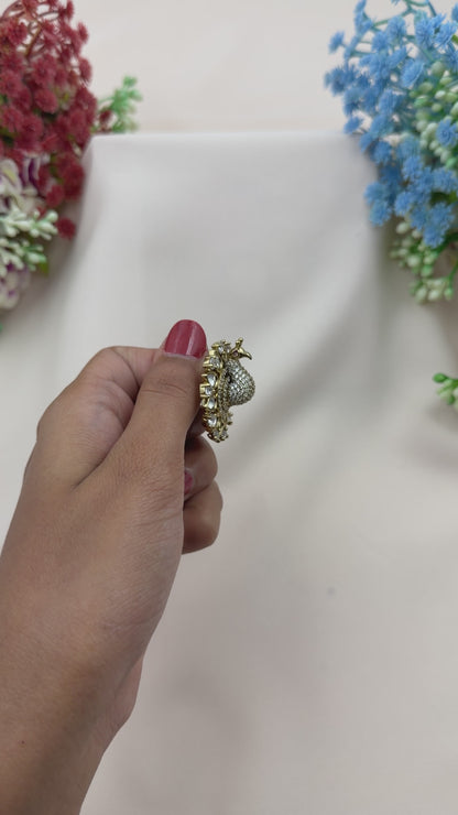 Alina Victorian Moissanite Peacock Earring