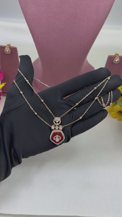 Kavita Moissanite Chain Pendant