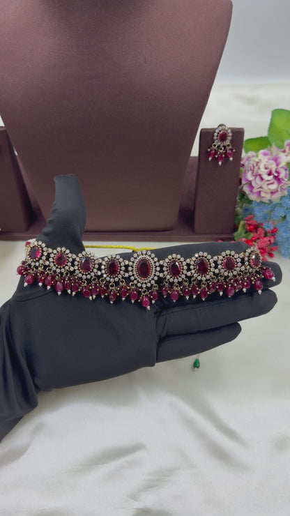 Mukta Premium Victorian Choker Necklace Set