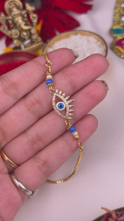Premium Evil Eye Rakhi Lumba Set