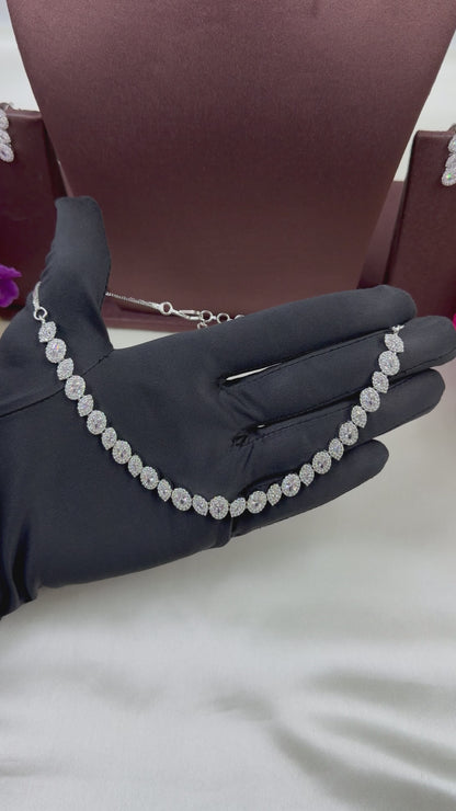 Alyssa American Diamond Delicate Necklace