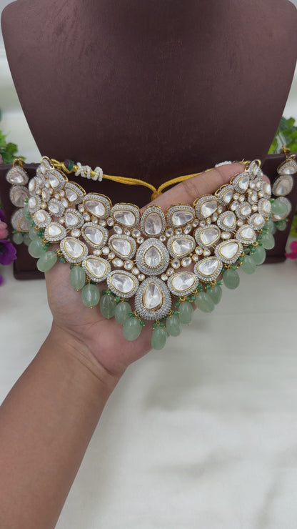 Kamya Moissanite Choker Necklace Set