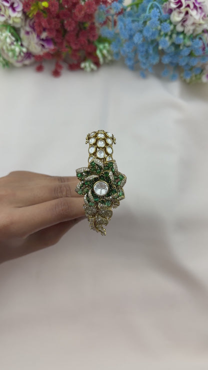 Priyanka Victorian Moissanite Kada (Openable)