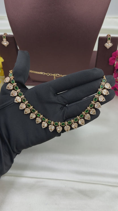 Uma Moissanite Delicate Necklace Set