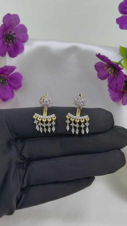Ambika Two Tone American Diamond Earring
