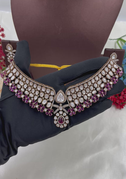 Padmini Premium Moissanite Kundan Choker