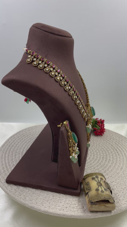 Rudrama Victorian Semi Long Necklace