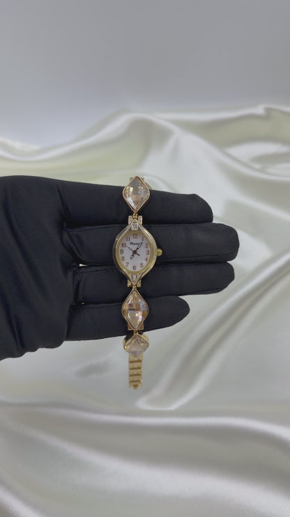 Tanuja Gold Stainless Steel Watch (Adjustable)