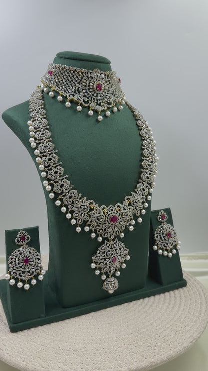 Aliza Premium American Diamond Combo Set