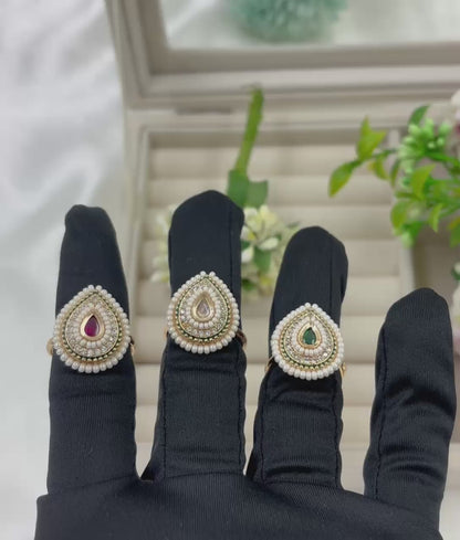 Niami Premium Moissanite Kundan Fingering