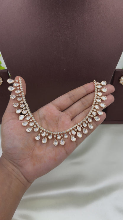 Victoria Moissanite Delicate Necklace Set
