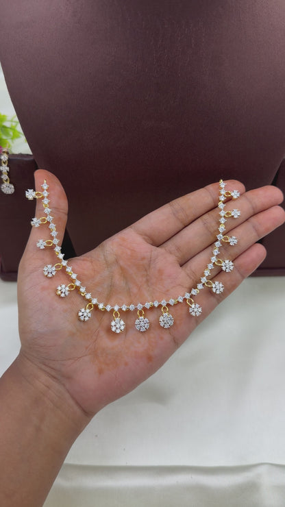 Alia American Diamond Delicate Necklace Set