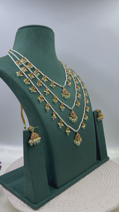 Diana Traditional Three Layering Long Necklace