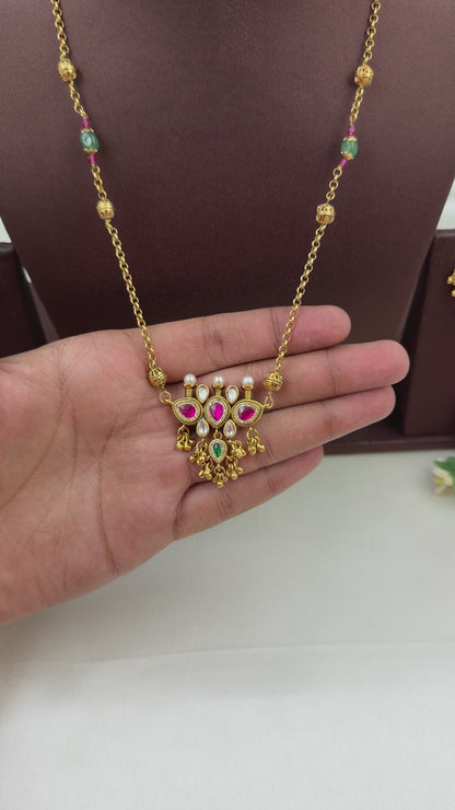 Neha Chorski Delicate Semi Long Necklace Set