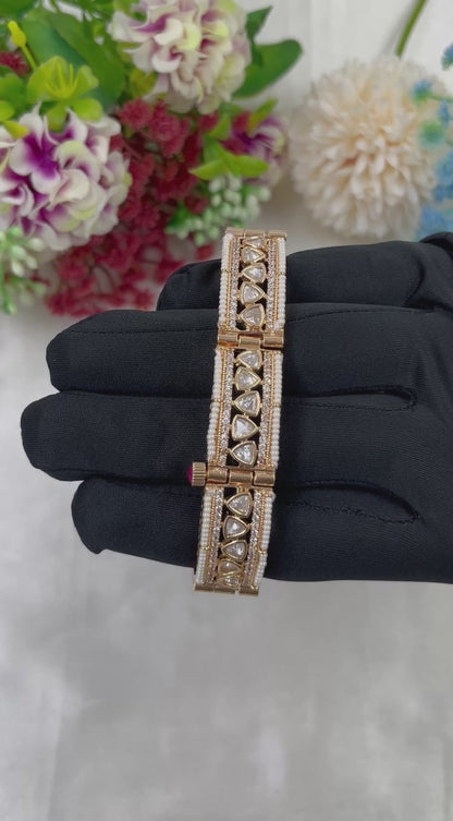 Arpita Moissanite Kundan Bracelet