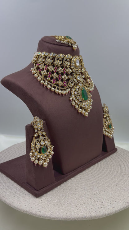 Ruhani Moissanite Choker Bridal Set