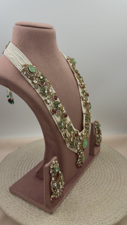 Grishma Victorian Jaipuri Kundan Long Necklace Set