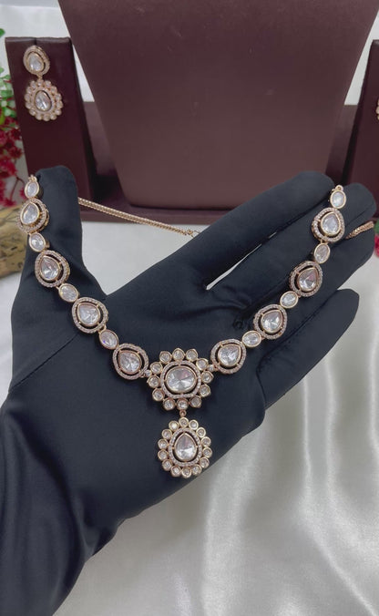 Zoya Moissanite Kundan Necklace