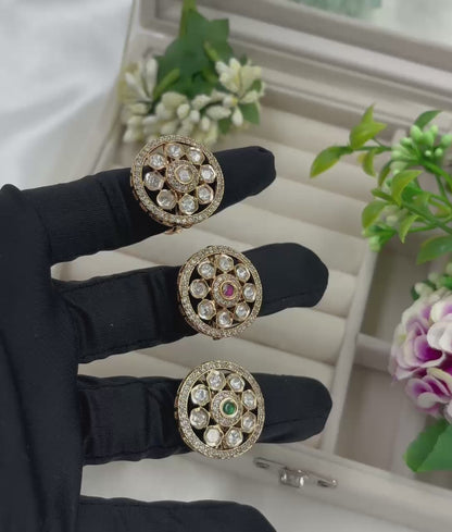 Niu Premium Moissanite Kundan Fingering