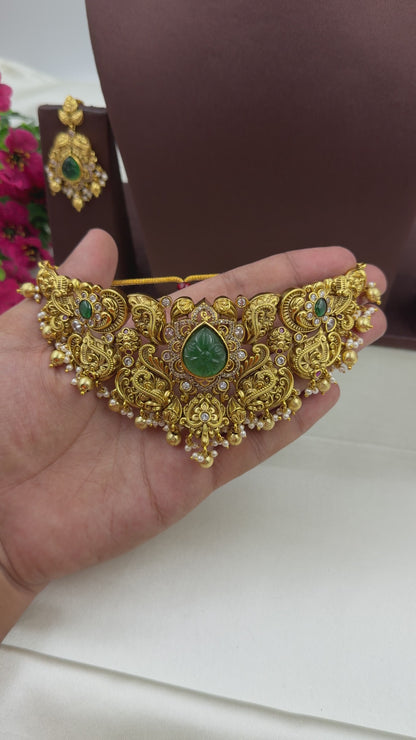 Deepali Traditional Temple Choker Set