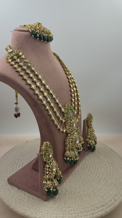 Suranjana Polki Bridal Long Necklace Set