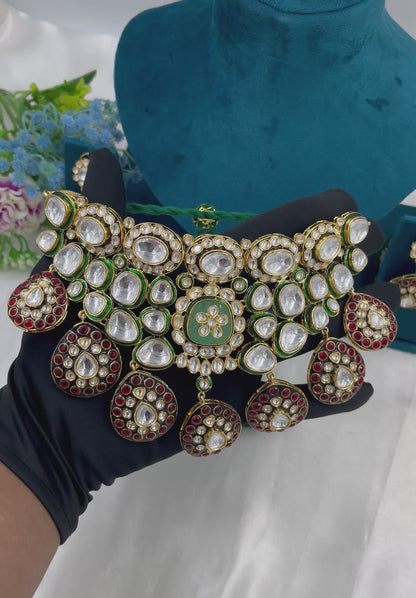 Vani Premium Minakari Polki Necklace