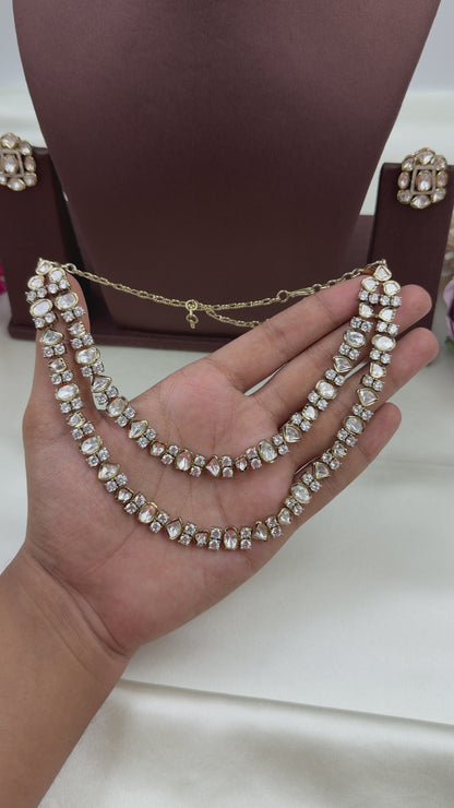 Prarthana Victorian Double Layer Necklace Set