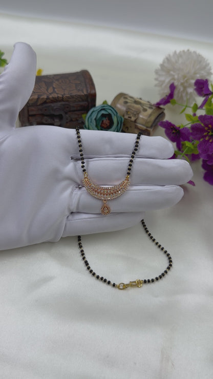 Teardrop Dangler Rose Gold Mangalsutra