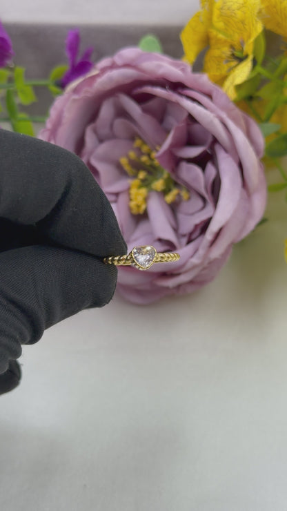 Sophia Anti-Tarnish Stainless Steel Ring (Adjustable)