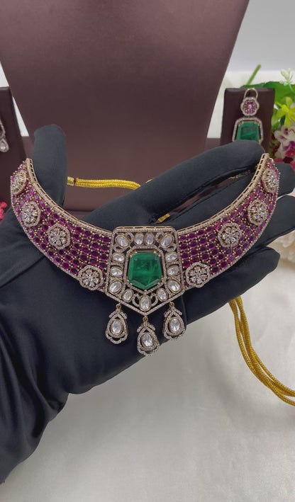 Kavya Moissanite Choker Necklace