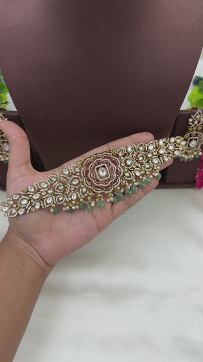 Saanvi Rose Victorian Choker Necklace Set