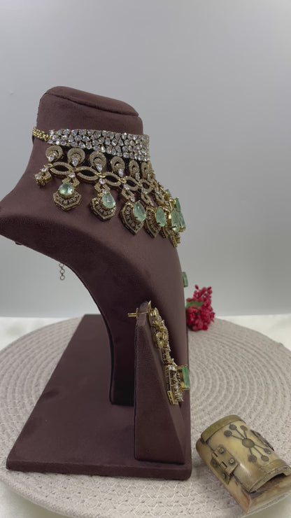 Rohini Victorian American Dimond Choker Necklace