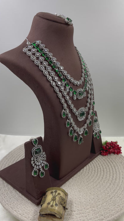 Chitra American Dimond Long Necklace Set